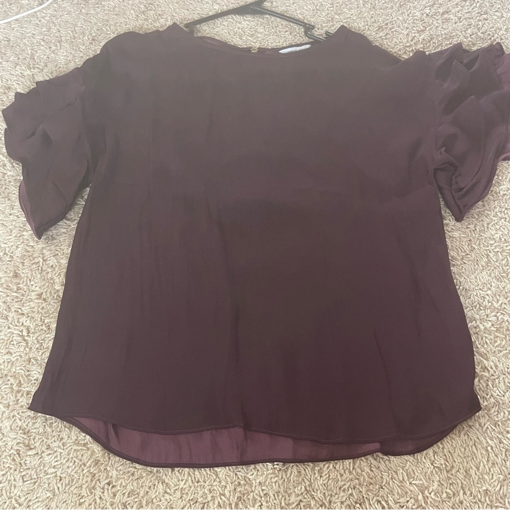 Elegant Plum Women's Top Naked Zebra